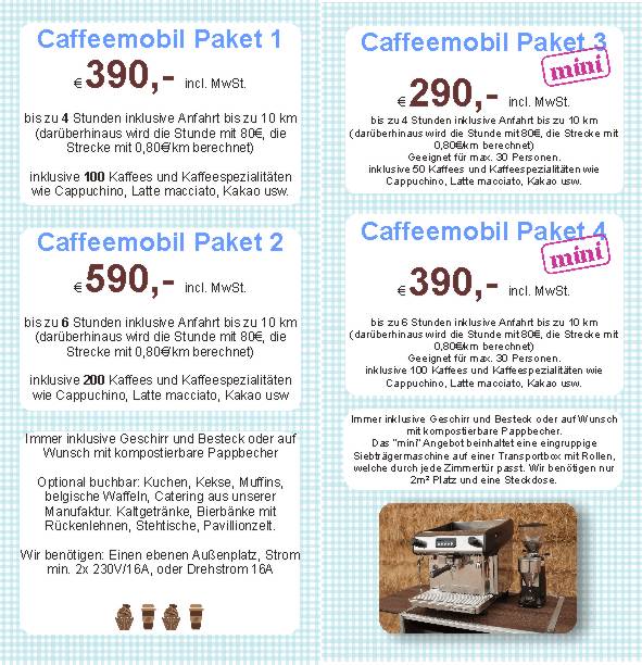 Caffeemobil Preise